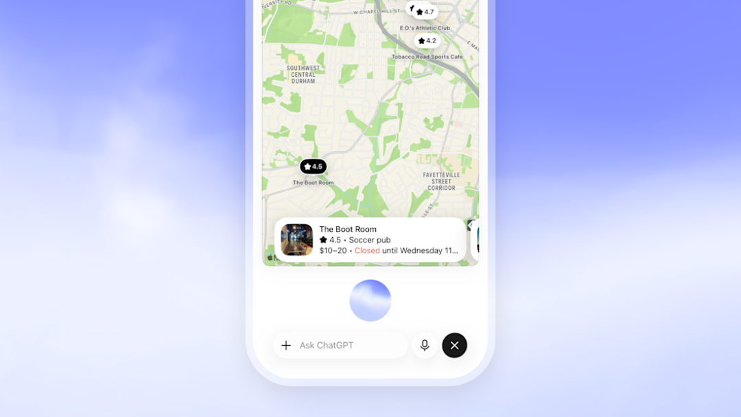 ChatGPT Voice 显示地图