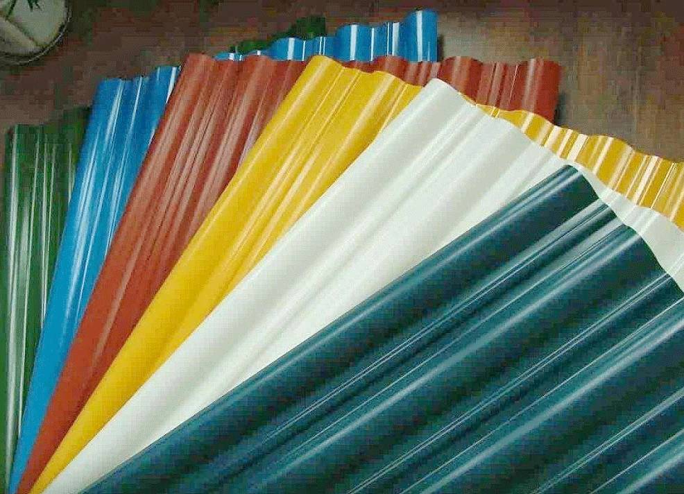 3 彩色压型钢板 彩色压型钢板是由镀锌钢板经冷压制成波形表面的钢板