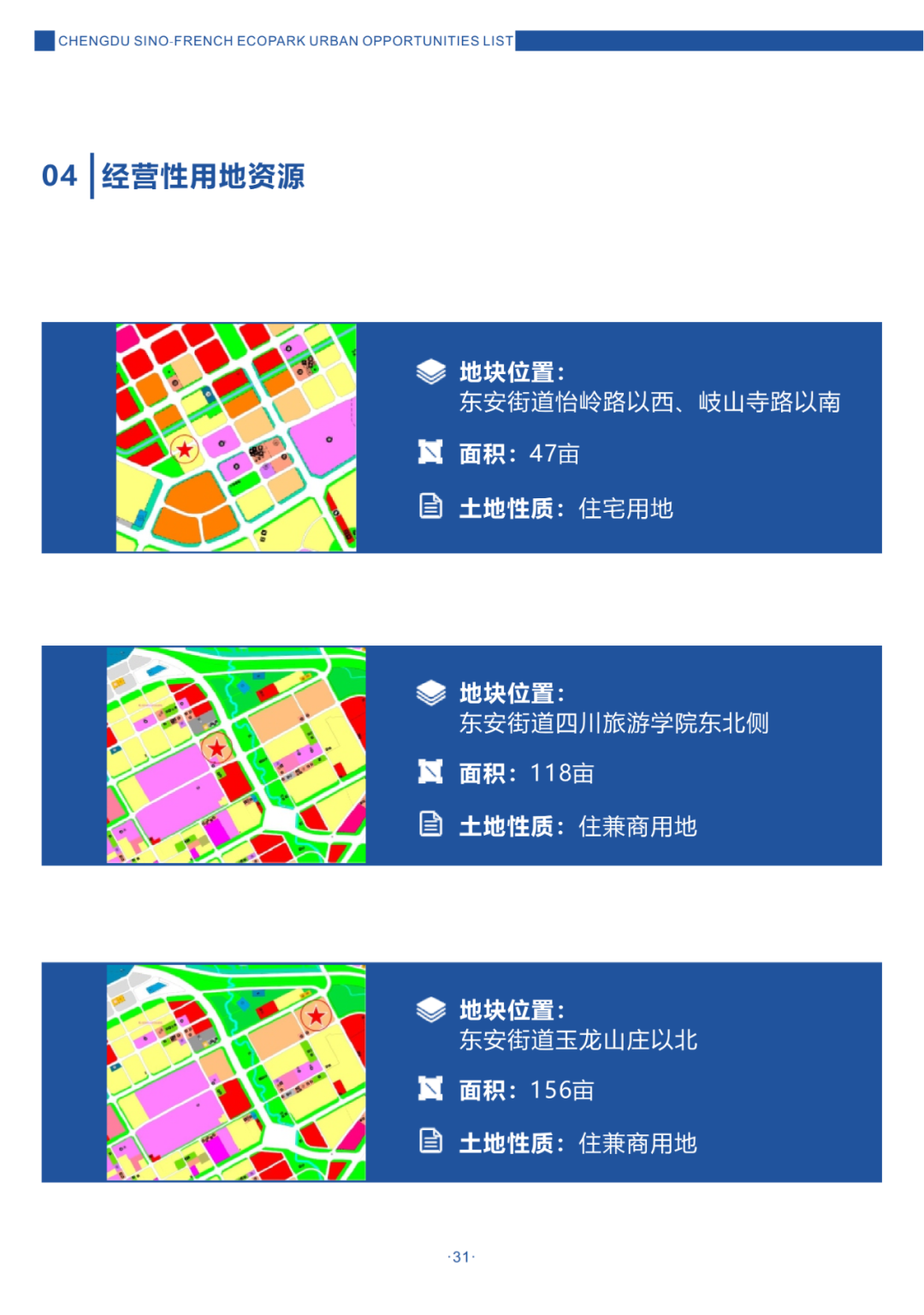 机会清单成都中法生态园城市机会清单