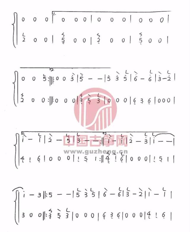 【曲谱】流行古筝曲 ·《成都》