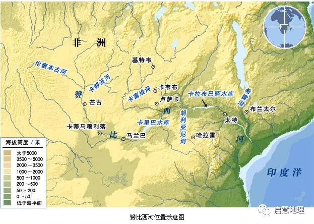 赞比西河全长2660千米,流域面积135万平方千米, 是非洲第四大河流