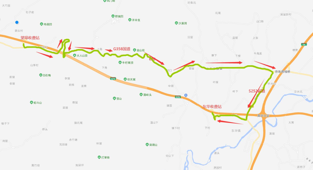 g6011南韶高速(赣州方向)>马坝立交>g4京珠南高速(广州方向)>英华立交