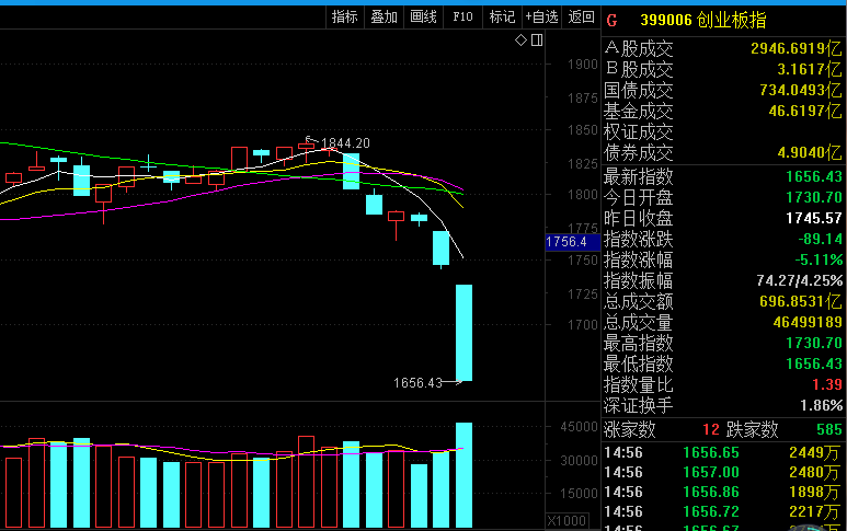 于是，今天盤后，讓機(jī)構(gòu)們最不愿意提及的話題就誕生了：創(chuàng)業(yè)板這么個(gè)跌法，誰(shuí)最心傷誰(shuí)最痛？