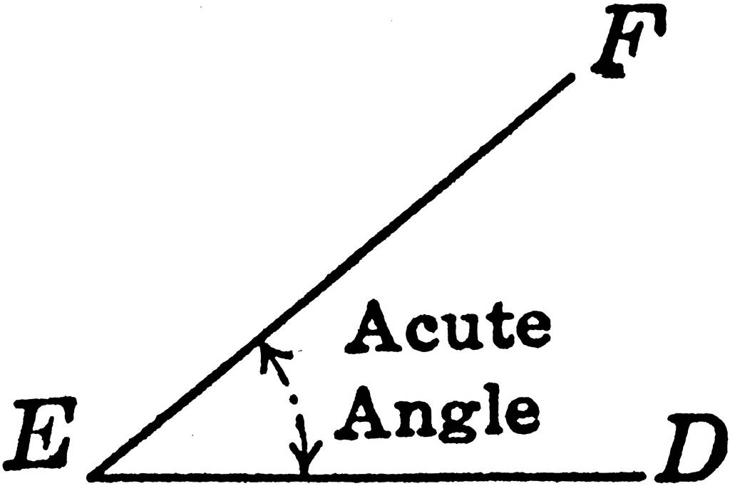 acute angle 锐角