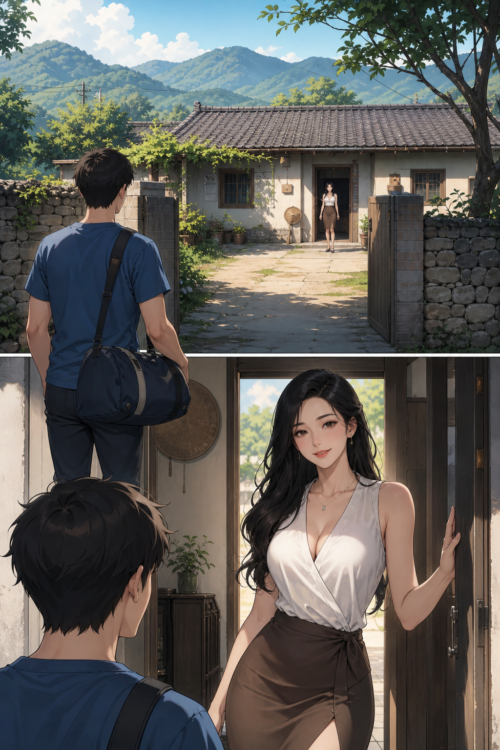 男主抵达乡下大伯家