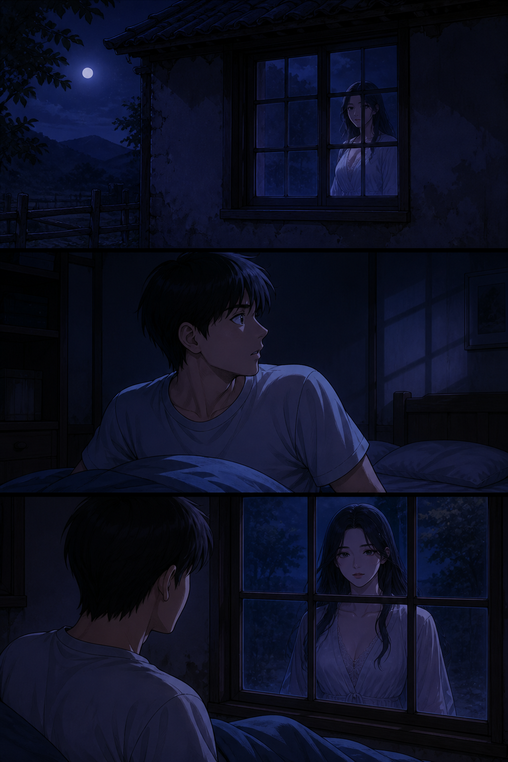 夜里大伯母从窗外问候