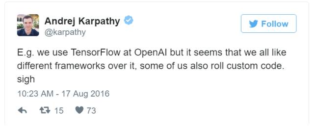 深度 | 对比深度学习十大框架：TensorFlow最流行但并不是最好