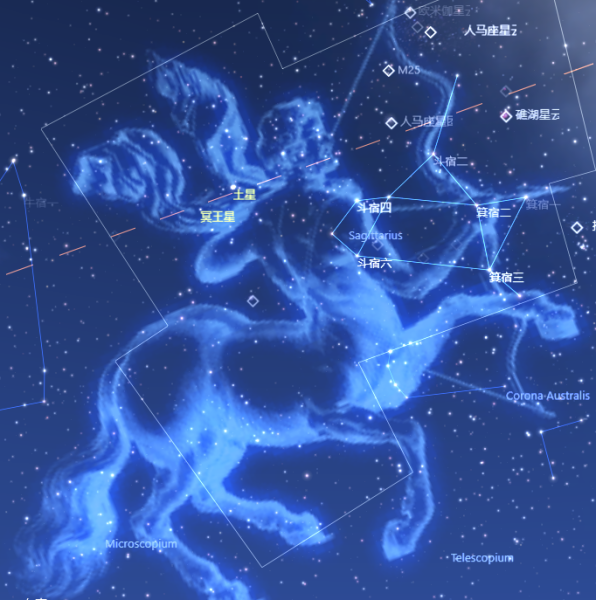 在著名的110个梅西耶天体中,人马座独得15个,这是所有星座里最多的,比