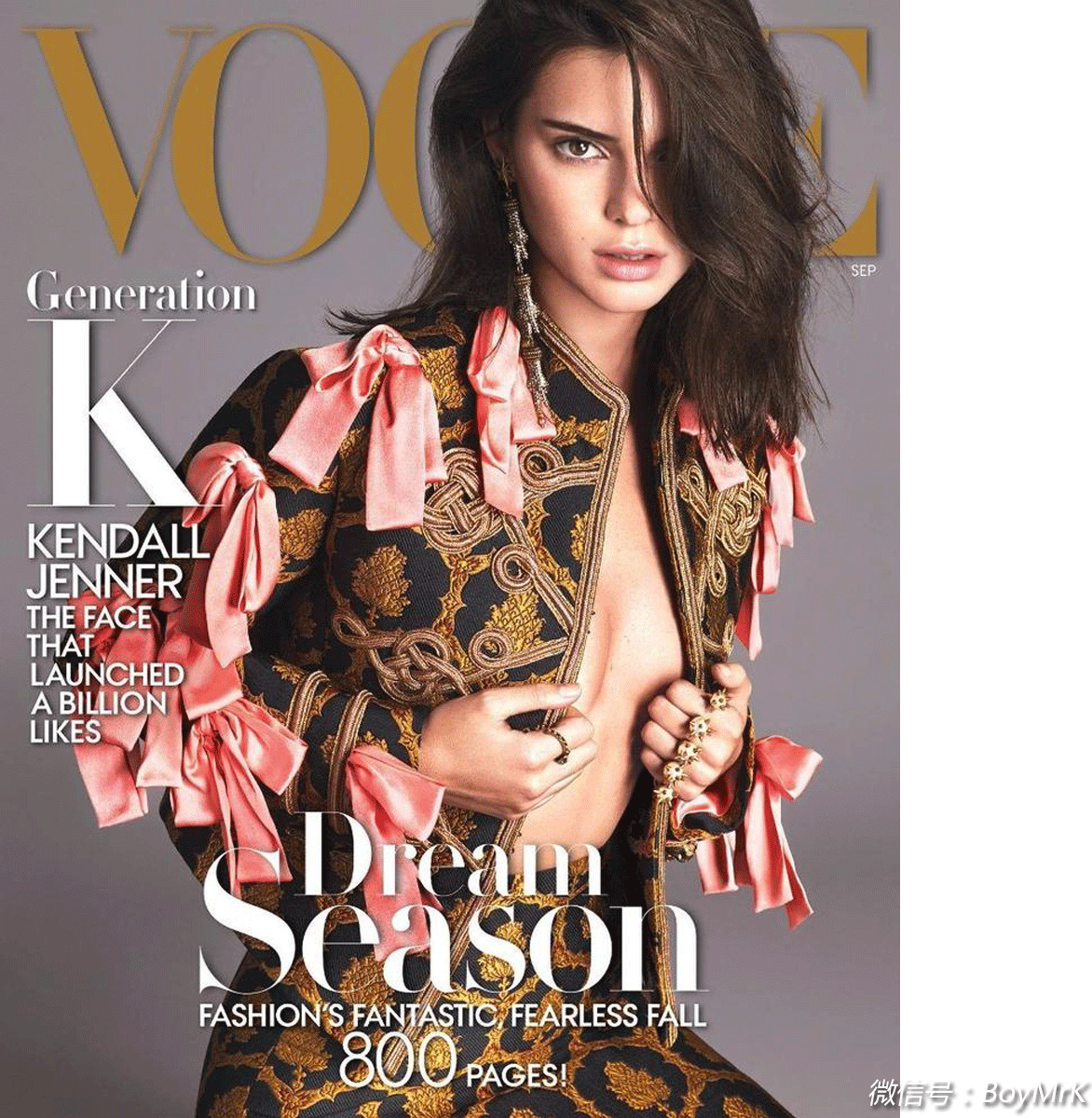 《vogue》美国版2016年9月刊封面