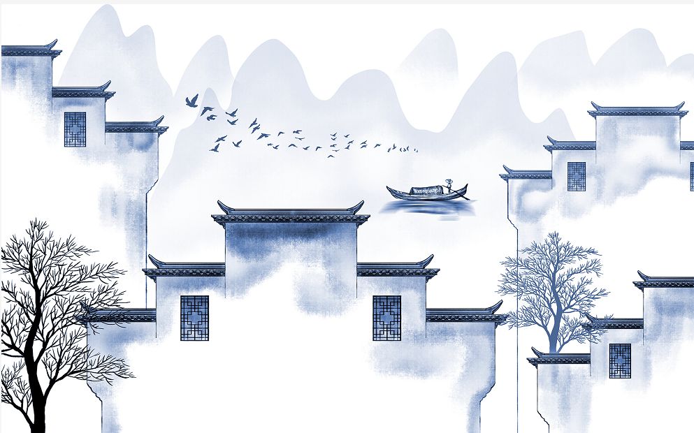 （奥邦新中式墙面打印画）