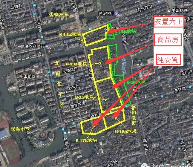 代建的安置房地块大部分是独立的↓该组地块紧挨梧田龙霞住宅区东南