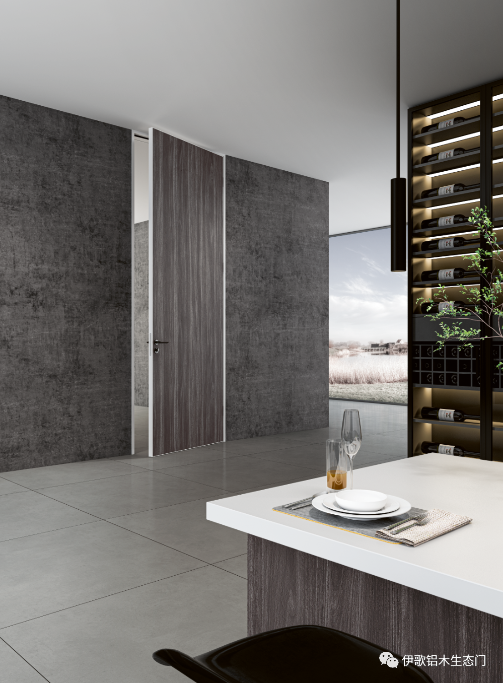 伊歌铝木生态门极窄门系列 · B3框铝产品图_9