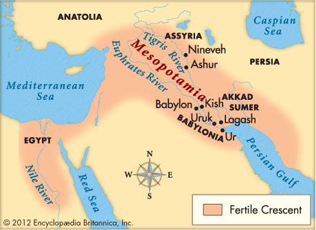 新月沃土地带 (fertile crescent)