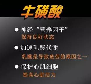 牛磺酸又称 氨基乙磺酸,是很多功能性饮料 抵抗疲劳的主要功效成分