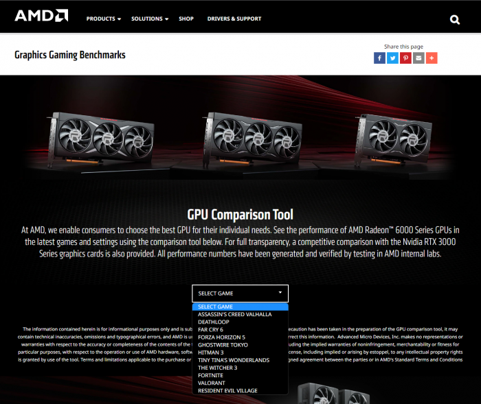 AMD推出官方GPU游戏基准比较工具