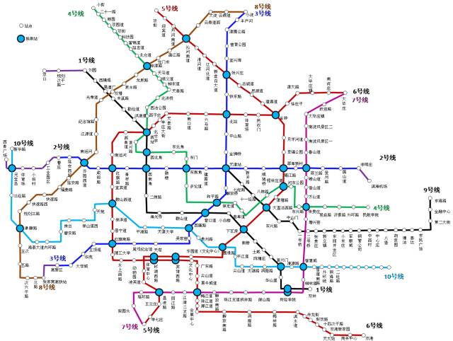 (天津地铁规划图,具体站点以实际为准)