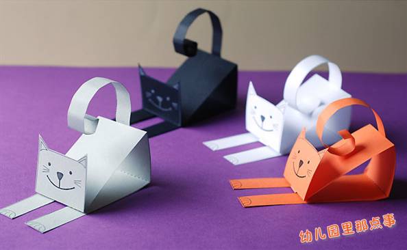 幼儿园立体纸工DIY之可爱猫咪