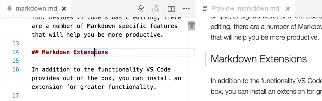 Markdown 预览显示相应的源代码行