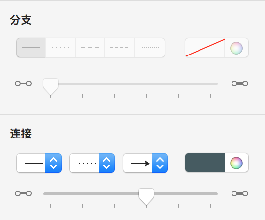 线条调整:支持线条的颜色,粗细,线型的调整.