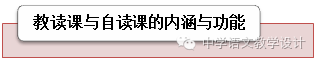 转载——教读课与自读课的内涵、功能与区别 转载——教读课与自读课的内涵、功能与区别