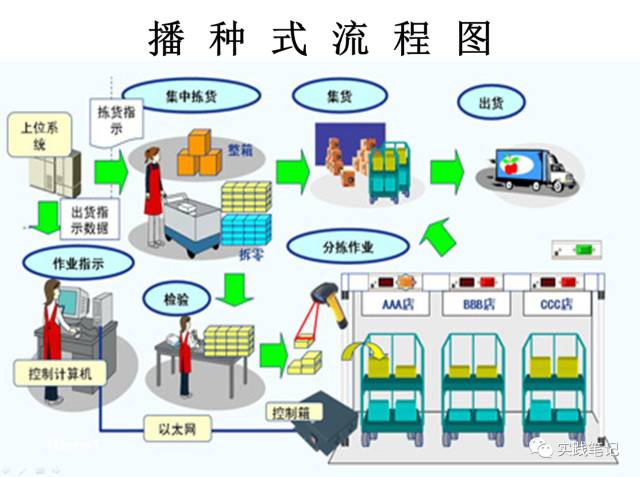 播种式拆零拣选区安装了四条播种分拣线,每条线长度10米.