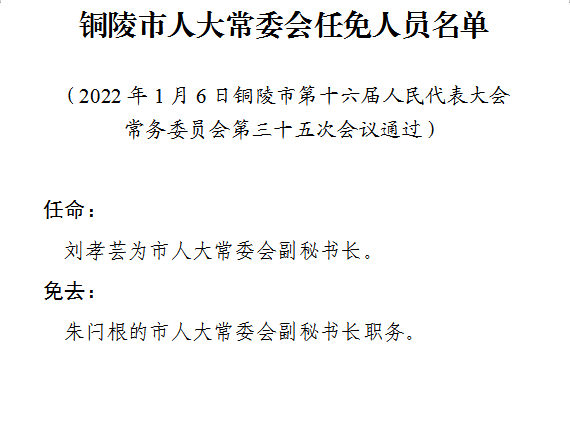 杨文萍被任命为铜陵市人民政府副市长