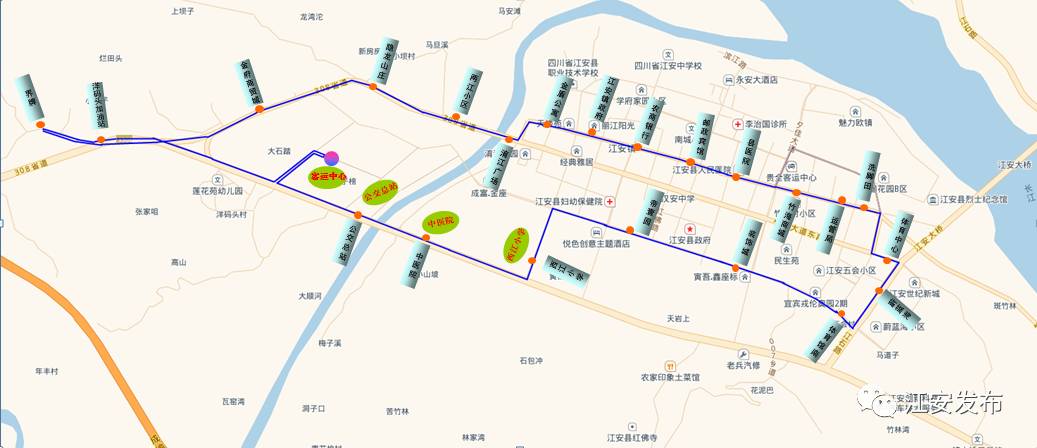 江安最新公交路线图大全