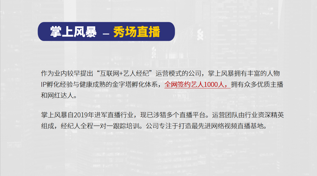 掌上风暴MCN机构