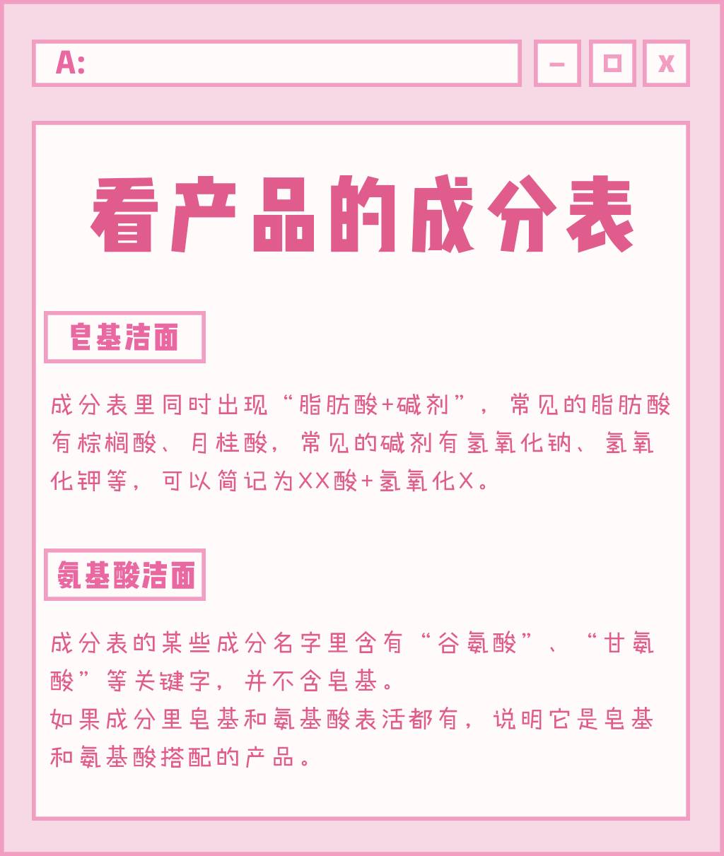 翠花小课堂 | 氨基酸洗面奶和皂基洗面奶该怎么区分?
