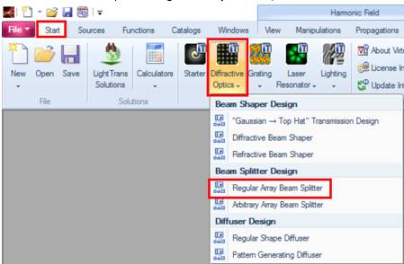 【VirtualLab运用】设计和优化衍射1：5×5光束分束器元件的图4