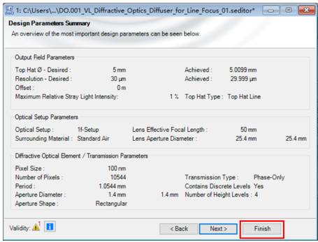 VirtualLab Fusion：设计衍射扩散器以生成线聚焦的图17