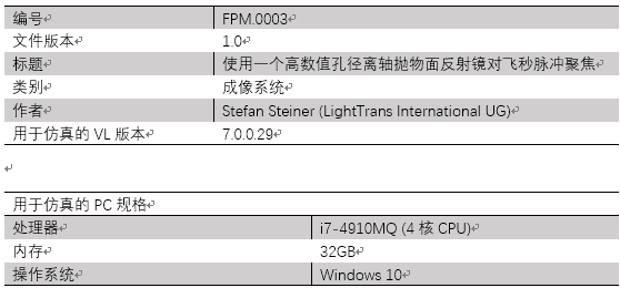 VirtualLab运用：使用一个高数值孔径离轴抛物面反射镜对飞秒脉冲聚焦的图11