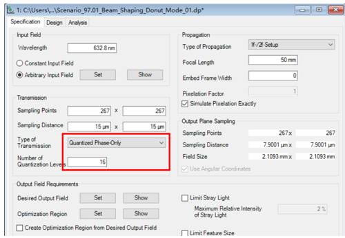 VirtualLab Fusion：高斯激光光束重塑成Donut模式的图18