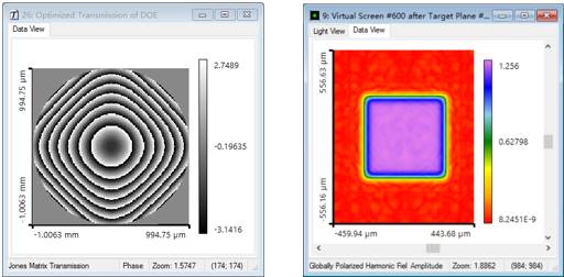 VirtualLab运用：设计和优化衍射光束整形元件来生成矩形高帽的图11