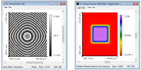 VirtualLab运用：设计和优化衍射光束整形元件来生成矩形高帽的图9