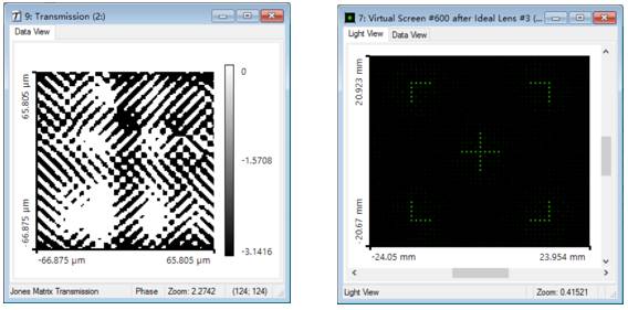 VirtualLab Fusion：设计和优化生成2D光标的光束分束器元件的图19