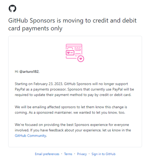 泄露 3.5 万用户数据后,微软 GitHub 项目打赏功能不再支持 PayPal 付款
