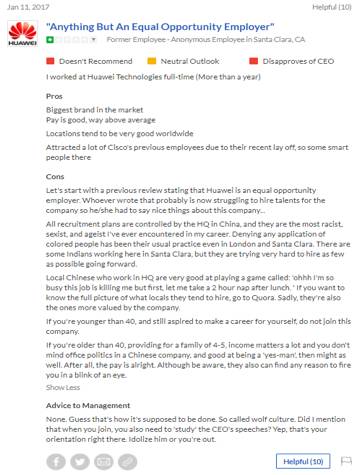 【九枝兰】在国外雇主点评网上看了BAT、联想、乐视等8家中国公司的评价后，我发现了这些惊人结论-图片2