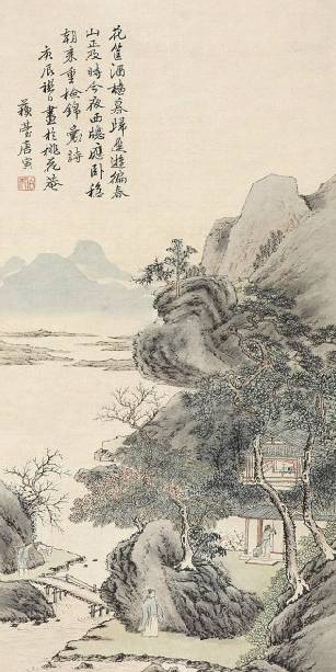 2013年,吴派代表画家唐寅的《庐山观瀑图》以3亿美元起拍,最终以5.