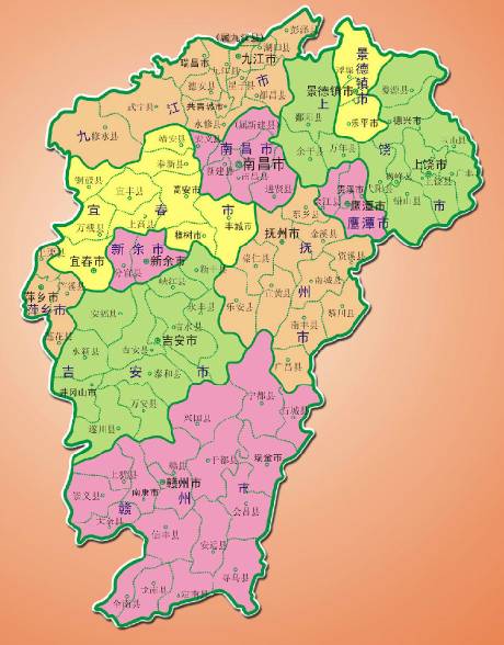 江西的100多个县市地名连在一起读,原来是这样的!