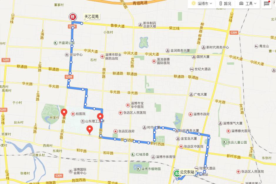 [收藏]盘点理工大周围公交路线图