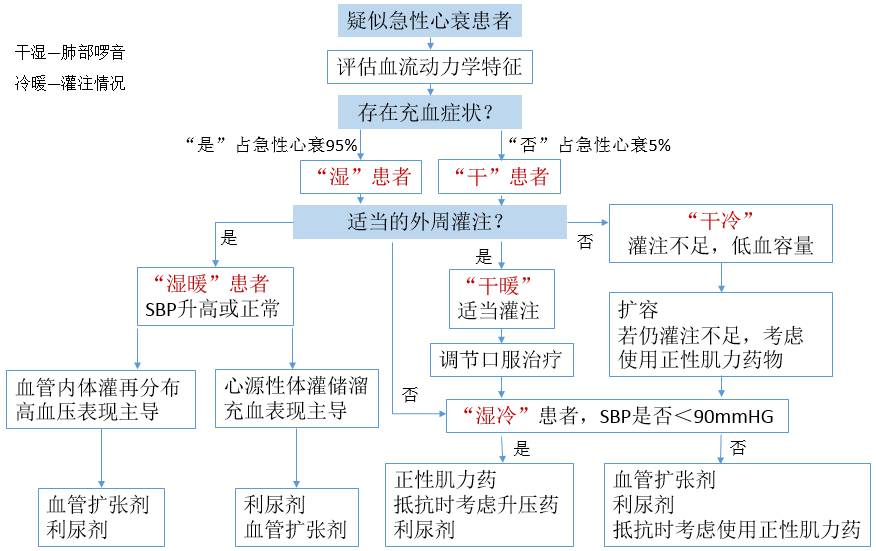 2014中国指南:急性心力衰竭分级 急性心衰的forrester法分级