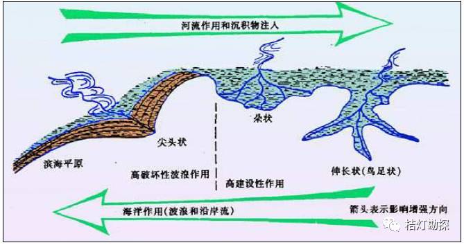 河流作用和海洋作用与三角洲形态之间的关系