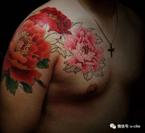 纹身图案 —— 牡丹花纹身