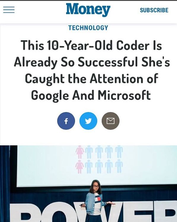整个硅谷都在等她长大！10岁女程序员拒绝谷歌Offer，现在是一名Ceo......