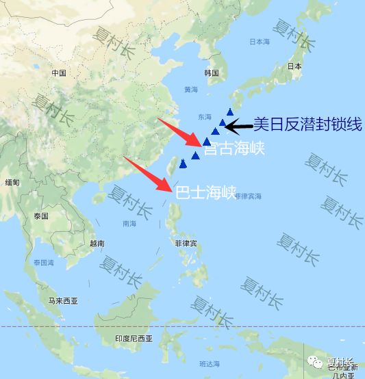 远洋有两个出海口:日本的宫古海峡,和菲律宾的巴士海峡 在宫古海峡图片