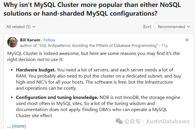 继续辩解为mysql cluster