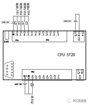 s7200smartplc4个按钮控制一个灯