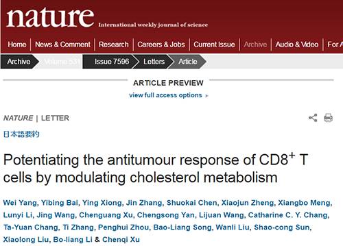 1篇nature,1篇nature综述!中国科学家提出新型免疫疗法