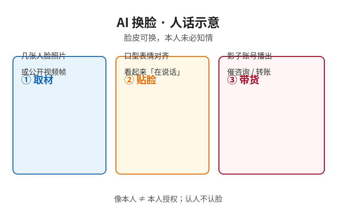 AI换脸人话示意
